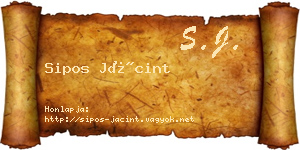 Sipos Jácint névjegykártya