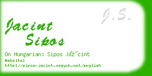 jacint sipos business card